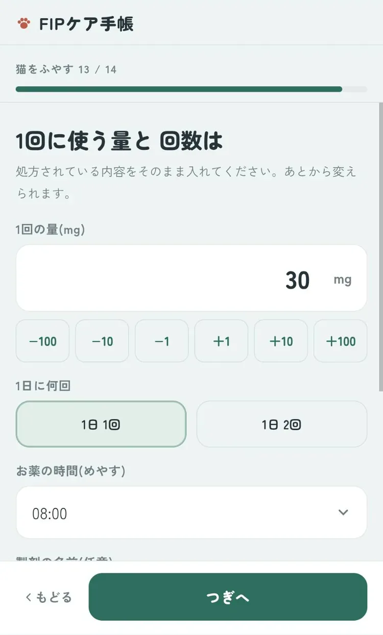 1回に使う量と 回数は